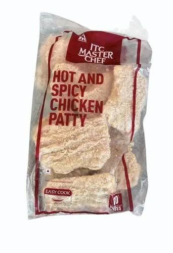Hot & spicy Chicken patty product showcase