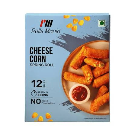 Mini Cheese & Corn springroll product showcase